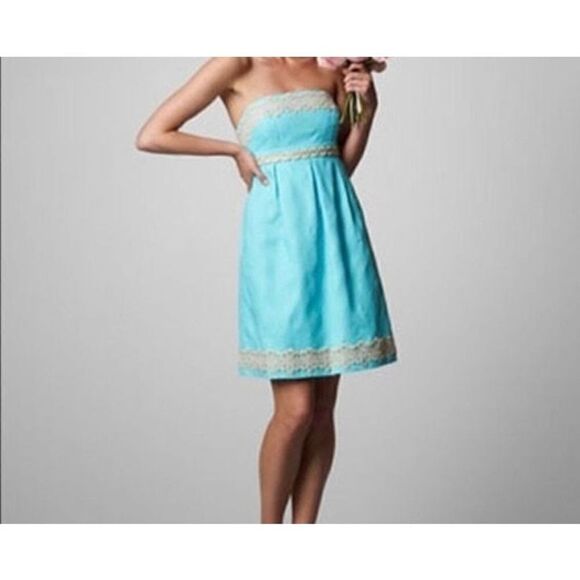 Lilly Pulitzer Betsey Jacquard Strapless Dress Size 0 - Picture 2 of 10